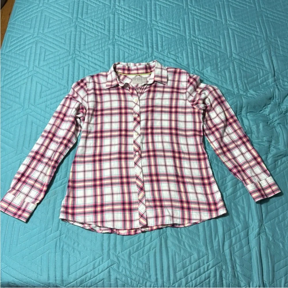 Banana Republic Soft Wash Plaid Button Down Shirt Size: L - Picture 2 of 7